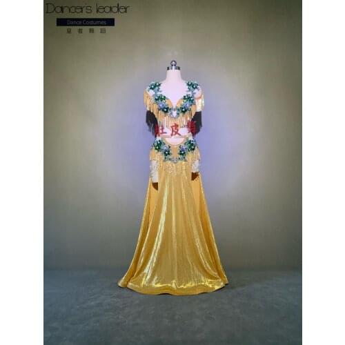 2020 new belly dance performance costume oriental dance performance costume female bag hip small swing skirt custom