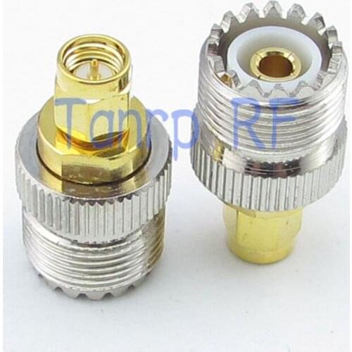 Wholesale 10PCS/LOT UHF female jack to SMA male plug straight RF coaxial connector adapter cable