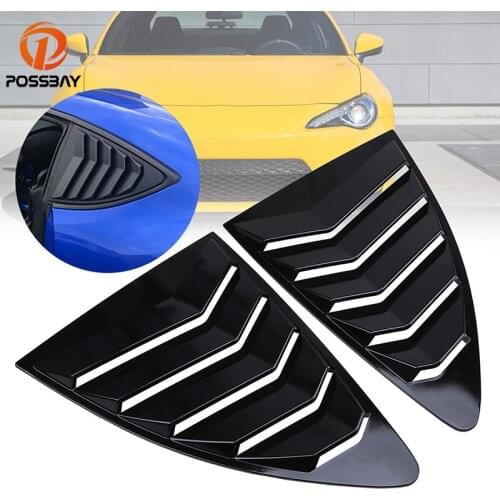 POSSBAY Car Window Louver Gloss Black/Matte Black/Imitation Carbon Fiber Plastic Rear Window Fit for Toyota 86 2012-Present