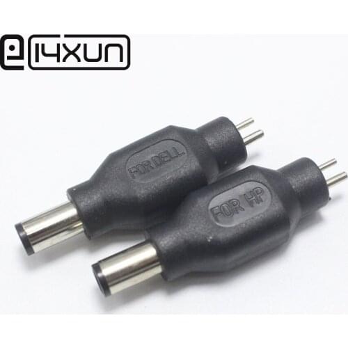 1pcs/lot Straight New DC 7.4*5.0mm Male to 2P Female Laptop Power Adapter Connector Notebook Charger Jack For HP/DELL Compaq