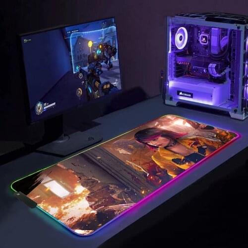 RGB Gaming mouse pad Free fire garena LED Light Colorful Glow keyboard pad Rubber Nou-slip Deak mats Decoration Gamer Table mat