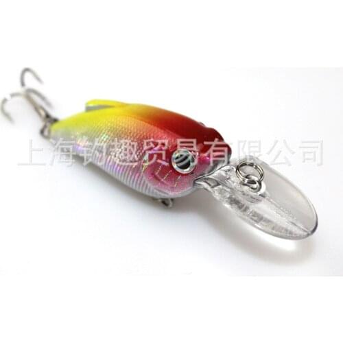 100pcs/lot Crank Fishing Lures artificial Small wholesale road Hot rock 9cm laser good effect of luring fish bait
