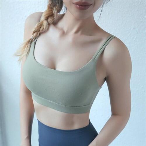SALSPOR Women Fashion Sports Bras For Fitness Yoga Running Solid Gathering Push Up Underwear High Stretch Breathable Bras Vest
