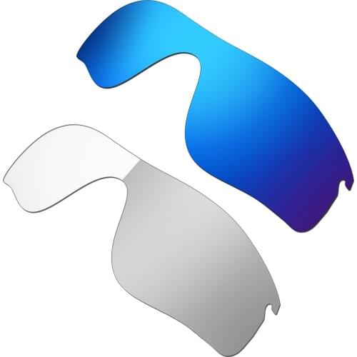 HKUCO For Radarlock Path Sunglass Polarized Replacement Lenses Color-Blue & Photochromism 2 Pairs