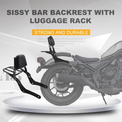 Sissy Bar Backrest With Luggage Rack For Honda Rebel CMX300 CMX500 2017-2021