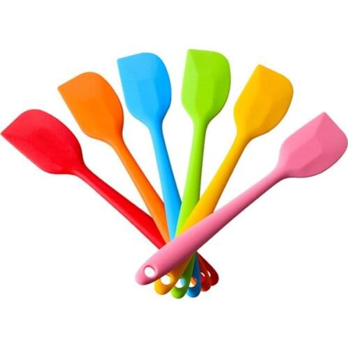 Heat Resistant Small Silicone Spatulas Non Stick Coating with Steel Core Cake Cream Butter Spatula Mixing Batter Scraper Brush