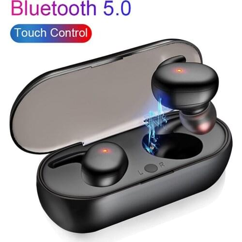 TWS Wireless Headphones Bluetooth 5.0 Sport Waterproof Charging Earphones Headset Touch Control Music Earbuds with Microphone