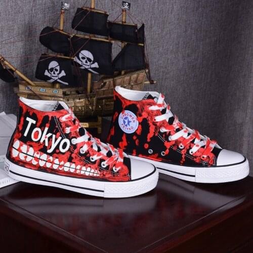 High-Q Unisex Japan Anime Cos Tokyo Ghoul Sasaki Haise Kaneki Ken noctilucent Canvas Shoes Casual Punk Rock plimsolls Shoe