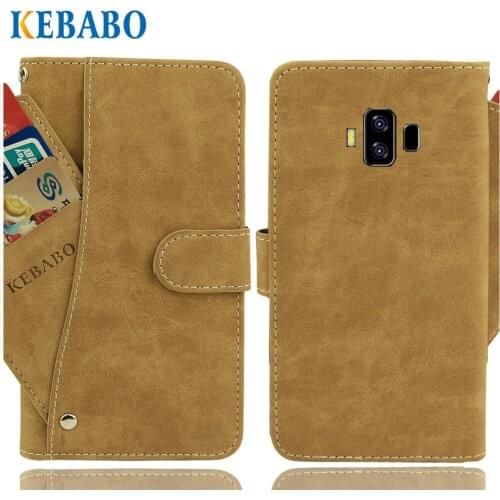 Vintage Leather Wallet SANTIN LZ6 Case 5.7" Flip Luxury 3 Front Card Slots Cover Magnet Stand Phone Protective Bags