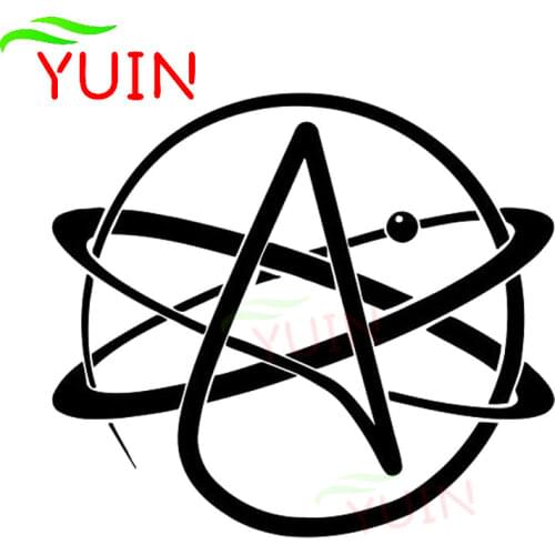 Atheism Symbol Atomic Science Car Decal Fashion Window Decoration PVC Waterproof Sunscreen Sticker Customizable Color