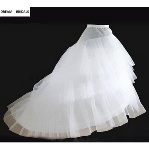 In stock Cheap Petticoats Mermaid Hoops Bride Petticoat Underskirt Crinolines Organza Hoops Slips 2019