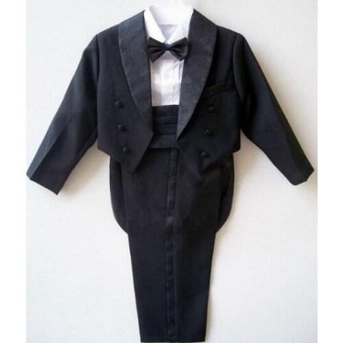 1-10T Boys suits for weddings Kids Prom Suits Black/White Wedding Suits for Boys Tuxedo Children Clothing Set Boy Formal Costume