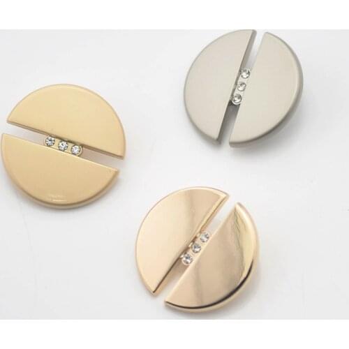 10 Pcs 20/25/30mm Metal Coat Windbreaker Suit Jacket Men And Women Woolen Gold Suit Round Buttons DIY Sewing Decoration Buckle