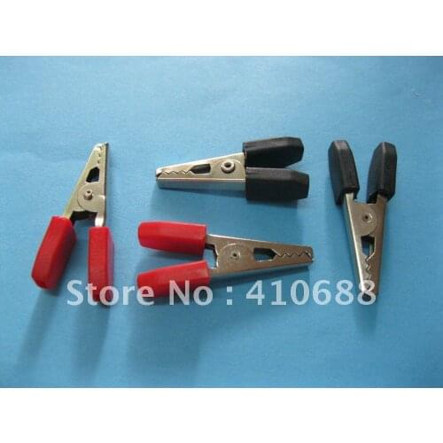 1000 Pcs Per Lot Alligator Clip with Red & Black Boot Clamp Connector HIGH Quality HOT Sale