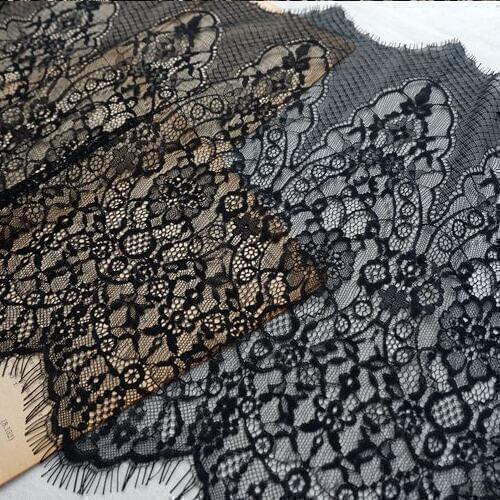 3yard/lot 34-35cm sexy mesh flower eyelash lace fabric skirt dress clothes curtain patchwork material X363