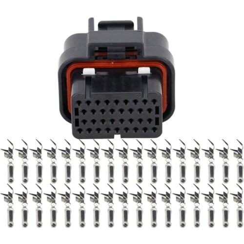 34 Pin car Modified Computer Connector Oil to Gas Connector with Terminal 4-1437290-0