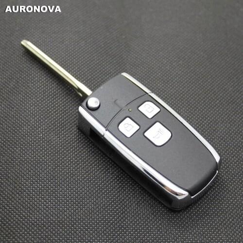 AURONOVA New Upgrade Flip Folding Key Shell for Toyota Corolla 3 Buttons Modified Remote Car Key Case