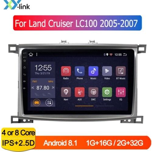 10 inch Car Radio android for Toyota Land cruiser 100 GX LC 100 GPS Navigation multimedia dvd player system accessory no 2 din