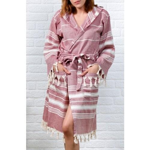 Pestemal Bathrobes 100 Cotton Red women men bath Turkish made 4 seasons seafood pool spa beach