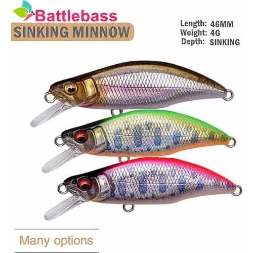 BATTLEBASS lures fishing carp fishing 46mm 4g fishing lure bait 1pcs crankbait trout pesca fly fishing equipment accessories