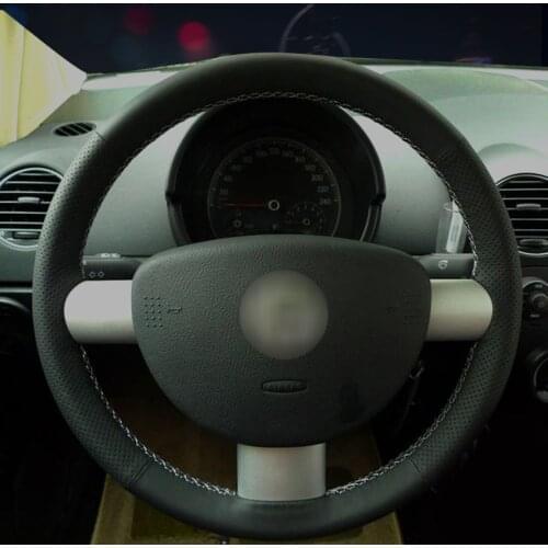 Black Artificial Leather Car Steering Wheel Cover for Volkswagen VW Beetle 2003 2004 2005 2006 2007 2008 2009 2010