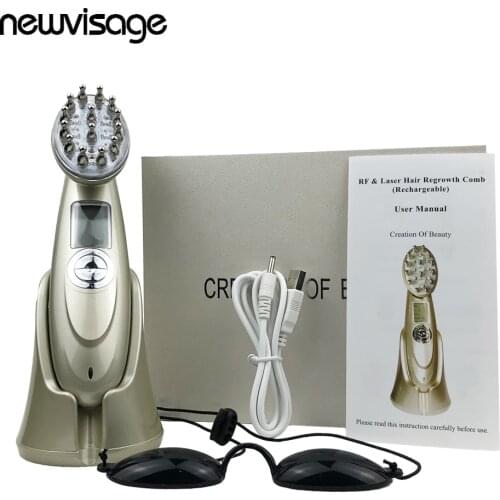 Electric Scalp Massage Machine EMS RF Hair Care Device Laser Hair Growth Comb Hair Brush Laser Anti Hair Loss Vibration Massager