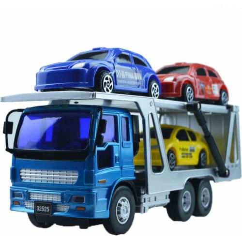Toy car trucks Small Car Transport Truck Series Double Trailer Children Of Inertia Toy Model Plastic 2-4 Years 2020
