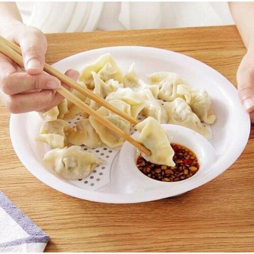 Kitchen Gadgets Tools Double Layer Drained Vinegar Dish Dumpling Dinner Plate Kitchen Accessories Products for Kitchen Dishes