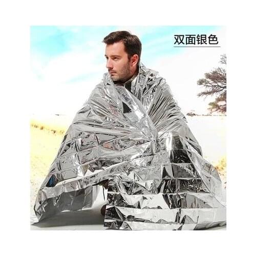 Outdoor Emergency Earthquake Life Saving Supplies Disaster Relief Emergency Blanket Insulation Blanket Gold Silver Double Color