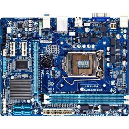 For GIGABYTE GA-H61M-DS2 Desktop For Motherboard H61 Socket LGA 1155 i3 i5 i7 DDR3 16G uATX UEFI BIOS Original H61M-DS2 Used