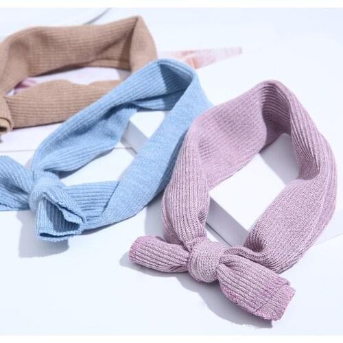 New Baby Boys Girls Headband Cotton Ribbed Headbands Kids Children Soft Stretch Bow Knot Headwear Girls Hair Bands Accessories