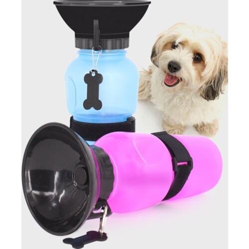 OLN 500ml Dog Drinking Water Bottle Pet Puppy Cat Sport Portable Travel Outdoor Feed Bowl Drinking Water Mug Cup Dispenser
