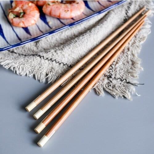 10 Pairs KINGLANG Japanese Nice Design Bamboo and Wood Spliced Chopsticks 24cm Long Wholesale Chopsticks