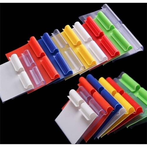 Plastic PVC Price Tag Sign Label Display Hanging Holders Color Chosen For Supermarket Store Storage Shelf Rack Hooks Data Strip