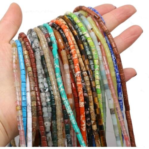 Flat Round Turquoises Spacer Handmade Beads 4x4mm Natural Stone Tiger Eye for Jewelry Making DIY Necklace Bracelet Accessories