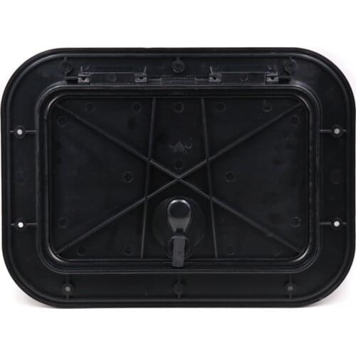 Boat Deck Access Hatch & Lid with Lock - 4.96 x 11 inch (Black)
