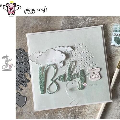 Piggy Craft metal cutting dies cut die mold Baby letter decoration Scrapbook paper craft knife mould blade punch stencils dies