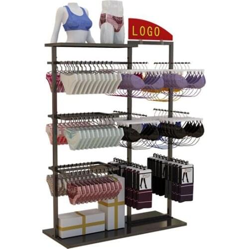 Hanger in the store, shopping mall, panties, Nakajima rack, bra display, floor-to-ceiling display shelf
