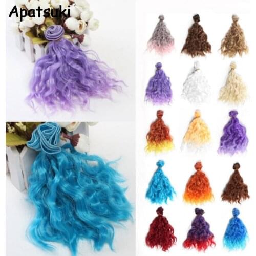 High Quality Doll Wig BJD Doll Hair For Barbie Dolls DIY High-temperature Wire Handmade Curly Wigs Hair For 1/3 1/4 1/6 BJD Doll