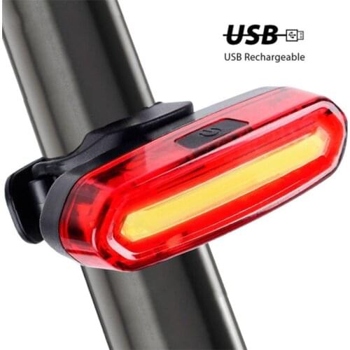 USB Rechargeable Bicycle Tail Light Bicycle Waterproof Riding Tail Light LED Mountain Bike Riding Light Bicycle Accessories