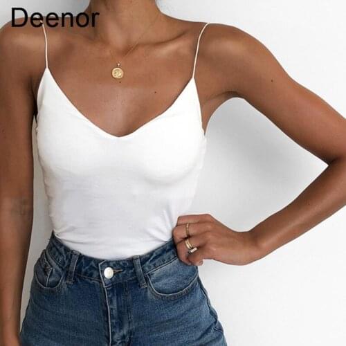 Deenor Women Thin Solid Vest Simple Leisure Womens Tanks Tops Slim Crop Top Basic 2021 Summer Sexy Sleeveless Tshirt