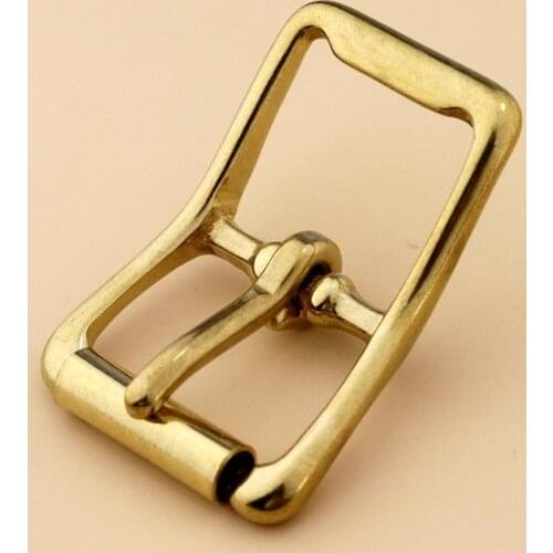 1xBrass Belt Buckle Tri-glide Single Pin Middle Center Bar Roller Buckle for Leather Craft bag Strap Horse Bridle Halter Harness