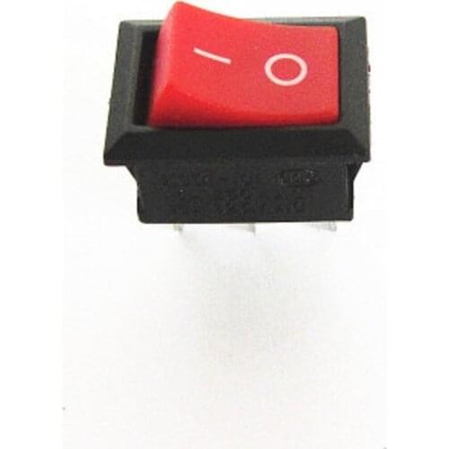 100PCS Power Switch 3 Pin AC 3A 250V 10*15mm Red Button Switch ON OFF 10X15MM Mini Rocker Switch