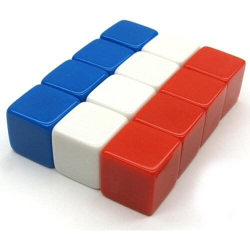 100pcs/pack Blank Dice Square Corner New Colorful Acrylic 16mm Teaching Props Game Accessories Mathematical Tools