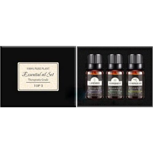 3/6/8 Bottle/box 10ml Aromatherapy Pure Essential Oil Aroma Diffuser Plant Oil M89F
