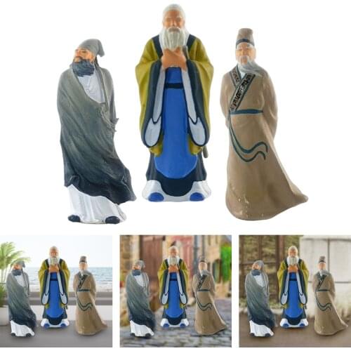 3x1:64 2.8-3cm Characters Mini Tiny Ancient Poet People Street Scenery Decor