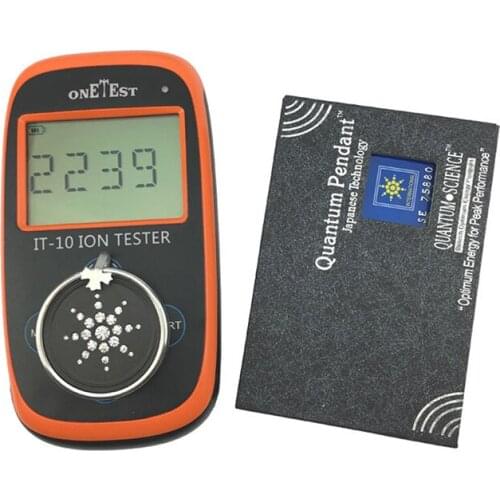 5pcs/lot Bio Quantum Scalar Pendant Energy Negative Necklace with Stainless Steel Energy Circle & White CZ Crystal Birthday Gift