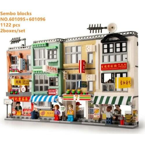 Sembo Blocks Kids Building Toys Boys Grils Puzzle China Style House Store 601095 601096 no box