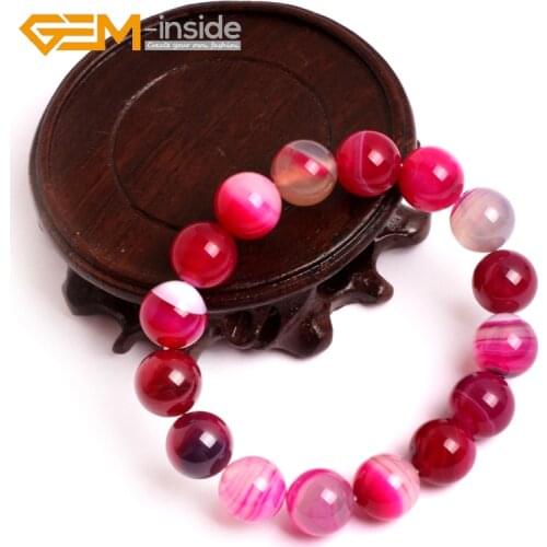 6mm-16mm Red Sardonyx Agat e Bracelet Natural Agat e Bracelet DIY Jewelry Bracelet One Of The Seven Treasures Of Buddhism Gift