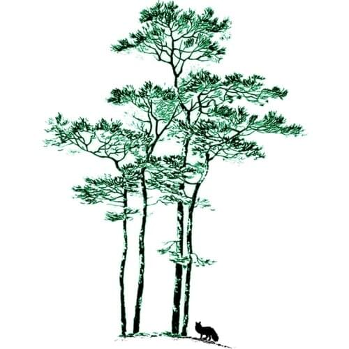 DABOXIBO Cat Under The Tree Clear Stamps Mold For DIY Scrapbooking Cards Making Decorate Crafts 2020 NEW Arrival